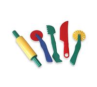 Miniland - Set para Pasta Blanda 22cm, 5 Herramientas para Juego con plastilina, Cumpleaños, Colegio, Clase, Aula.