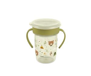 Miniland Sippy Cup 360 Explorer - Vaso de Aprendizaje 270 ml Antiderrame | Sistema 360° sin Boquilla | Con Asas Ergonómicas y Tapa | Personalizable | Apto para Lavavajillas