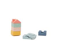 Miniland - Soft Towering Blocks: Juego de Bloques Blanditos para Apilar y Encajar, Estimula la Motricidad y la Creatividad, Desde los 6 Meses