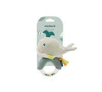 Miniland - Sonajero Bebé: Suave, Ligero y Estimulante, Ideal para los Primeros Descubrimientos Sensoriales Desde el Nacimiento (Ocean)