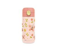 Miniland Steel Junior Bottle Butterfly - Botella Infantil de Acero Inoxidable 320 ml | Mantiene Frío y Calor | Apertura Fácil con Botón | Antigoteo con Cierre de Seguridad | Libre de BPA