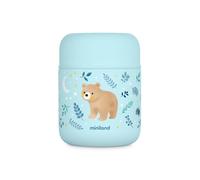 Miniland Termo Bebé para Comidas 280ml, +12h Frío y Calor | Bear | Contenedor de Acero Inoxidable y Aislamiento de Doble Pared, Cierre Hermético para Papillas, Pure y Comidas Fuera de Casa