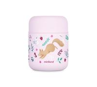 Miniland Termo Bebé para Comidas 280ml, +12h Frío y Calor | Squirrel | Contenedor de Acero Inoxidable y Aislamiento de Doble Pared, Cierre Hermético para Papillas, Pure y Comidas Fuera de Casa