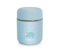 Miniland - Termo Bebé para Comidas 280ml de Acero Inoxidable, Cierre Hermético y Aislamiento de Doble Pared, Mantiene Temperatura más de 24h Frío y Calor (Azure)