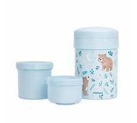 Miniland Termo Bebé para Comidas 700ml con 2 Recipientes Herméticos, Acero Inoxidable, Conserva Temperatura, Apto para Calentar y Libre de BPA | Thermetic Bear