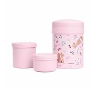 Miniland Termo Bebé para Comidas 700ml con 2 Recipientes Herméticos, Acero Inoxidable, Conserva Temperatura, Apto para Calentar y Libre de BPA | Thermetic Squirrel
