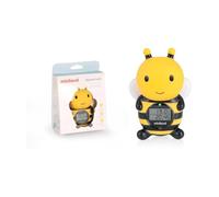 Miniland Termómetro de Baño para Bebé, Pantalla de Fácil Lectura - Bee | Divertido Diseño de Abeja, Termómetro Bañera bebé, Pantalla con Función Reloj y Temporizador, Flotante y Resistente al Agua