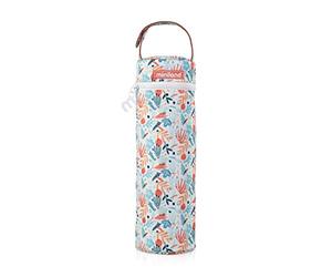 Miniland Thermibag Mediterranean - Funda Isotérmica Para Biberón O Termo, Bolsa Para Biberones Y Termos, Portabiberones Térmico, Colección Mediterranean, Coral, 500ML