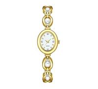 MINILUJIA Elegant Pearl - Reloj de vestir para mujer, esfera ovalada, resistente al agua
