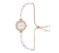 MINILUJIA Elegante reloj de pulsera de lujo para mujer con esfera dorada pequeña, hojas de olivo verde brillante, diamantes de imitación, correa de reloj analógico, delgada, correa ajustable, abalorio