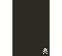 Minima Skull Notebook - Dark Humor Journal with Funny Quote: Glossy black cover, skull & crossbones, 6x9 lined, 120 pages for school or personal use; ... Pages May Contain Traces of Your Sanity.”
