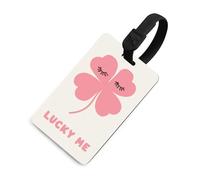 Minimal A Four-Leaf Clover Lucky Me - Etiqueta de equipaje para bolsa de viaje, maleta, etiquetas de nombre