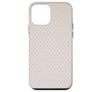 Minimal Beige Lattice Pattern | Geometric Neutral Design Carcasa para iPhone 12 Mini