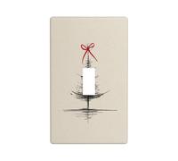 Minimal Christmas Evergreen Tree - Cubierta decorativa para interruptor de luz, diseño de lazo rojo, 1 banda, placa de pared para cocina, granja, dormitorio, baño, decoración artística
