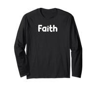 Minimal Faith Word Design Simple Powerful Expression Tees Manga Larga