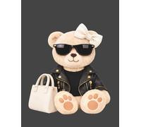 Minimal Teddy Bear Notebook - Stylish Grey Aesthetic School Journal: Perfect for school notes, homework and daily writing - simple, clean and easy to use.