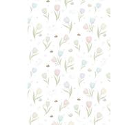 Minimal Watercolor Floral Journal: Romantic Tulip Garden: Cute Floral Notebook for Women & Girls, 6x9 Lined Pages with Floral Borders, 110 Pages, ... Watercolor Cover, Elegant Stationery Gift