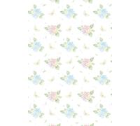 Minimal Watercolor Floral Journal: Soft Blue Pink Hydrangea: Cute Floral Notebook for Women & Girls, 6x9 Lined Pages with Floral Borders, 110 Pages, ... Watercolor Cover, Elegant Stationery Gift