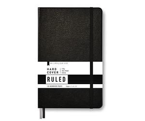 Minimalism Art - Cuaderno clásico, tamaño A5, 240 páginas, tapa dura/piel sintética fina, bolsillo interior, papel de calidad, 80 g/m², diseñado en San Francisco