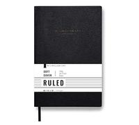 Minimalism Art La cubierta suave cuaderno, Composición B5 Tamaño 7,6 x 10 pulgadas, Negro, gobernado forrado página, 192 páginas, PU de cuero refinado, papel grueso Premium - 100gsm