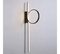 Minimalism Long Strip Shape Wall Lamps Iron Art Aluminum Acrylic Wall Sconces 24W Three Color Dimmable Wall Light for Bedside Background Wall Living Room Foyers(D)