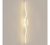 Minimalism Strip Shape Wall Lamps Aluminum Iron Art Wall Sconces Three Color Dimmable Wall Light for Bedside Background Wall Living Room Foyers(Onecolor,40cm)