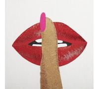 Minimalismo de lienzo de lienzo nórdico Minimalismo Moderno LIPS Sexy labios Lápiz labial Imágenes de pared for decoración del hogar Pósters e impresiones(A,50X50cm No Frame)
