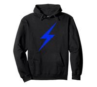 Minimalismo De Rayo Azul Eléctrico - Vintage Sudadera con Capucha