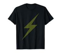Minimalismo De Rayo Verde Militar Camiseta