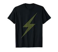 Minimalismo De Rayo Verde Militar - vintage Camiseta