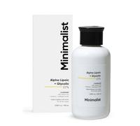 Minimalist 7% ALA & AHA - Limpiador facial con vitamina B5 para hidratación, ácido glicólico para exfoliación y ácido alfa lipoico para piel radiante