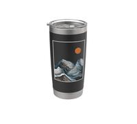 Minimalist Abstract Art Mountain Painting Geometric Vaso térmico de acero inoxidable de doble pared