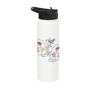 Minimalist Abstract: Women Faces and Bird Abstract Line Art Stainless Steel Insulated Water Bottle