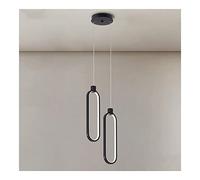 Minimalist Aluminum Chandelier Nordic Oval LED Pendant Light Adjustable Ceiling Lighting Fixture fo Kitchen Island Dining Room Bedroom Bedside Suspended Lamps (Color : 3 Colors Ligh