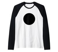 Minimalist Black Circle Geometric Dot Graphic Camiseta Manga Raglan