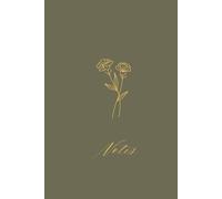 Minimalist Carnation Floral Aesthetic Notebook 6x9 Lined Journal for everyone: 250 Pages of Bright White Paper for Sophisticated Note-Taking, Poetry, and Academic Planning (Gold Line Art Edition)