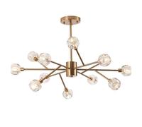 Minimalist Chandeliers Nordic Mid Century Crystal Creative Luxurious Globe Hanging 9-Lights Drop G9 Indoor Decor Light Fixtures Multifunction Hallway Lights/9Lights(12Lights)