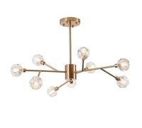 Minimalist Chandeliers Nordic Mid Century Crystal Creative Luxurious Globe Hanging 9-Lights Drop G9 Indoor Decor Light Fixtures Multifunction Hallway Lights/9Lights(9Lights)