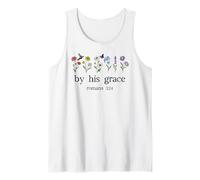 Minimalist Christian by His Grace Romans 3:24 Bible Verse Camiseta sin Mangas