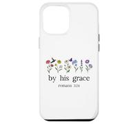 Minimalist Christian by His Grace Romans 3:24 Bible Verse Carcasa para iPhone 12 Pro MAX