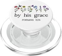 Minimalist Christian by His Grace Romans 3:24 Bible Verse PopSockets PopGrip para MagSafe