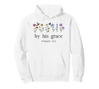 Minimalist Christian by His Grace Romans 3:24 Bible Verse Sudadera con Capucha