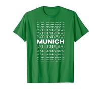 Minimalist City - Alemania Múnich Moderno Camiseta, Hombre, Verde Kelly, 3XL