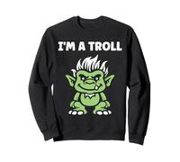 Minimalist Fantasy Creature Monster Simple I'm a Troll Sudadera