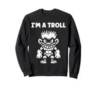 Minimalist Fantasy Creature Monster Simple I'm a Troll Sudadera