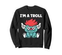 Minimalist Fantasy Creature Monster Simple I'm a Troll Sudadera