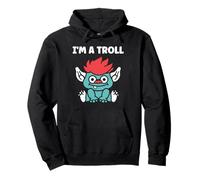 Minimalist Fantasy Creature Monster Simple I'm a Troll Sudadera con Capucha