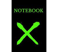 Minimalist Grid Notebook A5 - Matte Black Cover with Green Cross | College, Office & School Journal: Stylish graph paper notebook with a matte black ... journaling, coding, or professional use.