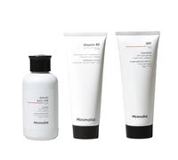 Minimalist Kit básico de rutina, 2 % de ácido salicílico, 10 % hidratante de vitamina B5 + protector solar SPF 50 con multivitaminas, elimina el acné, hidratos y protectores, para mujeres y hombres