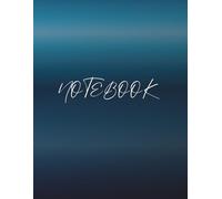 Minimalist Notebook: Deep Petrol Blue Gradient Composition Book: Aesthetic Lined Notebook for School, College and Office | Premium Matte Soft Cover | ... for Note-Taking and Daily Journaling